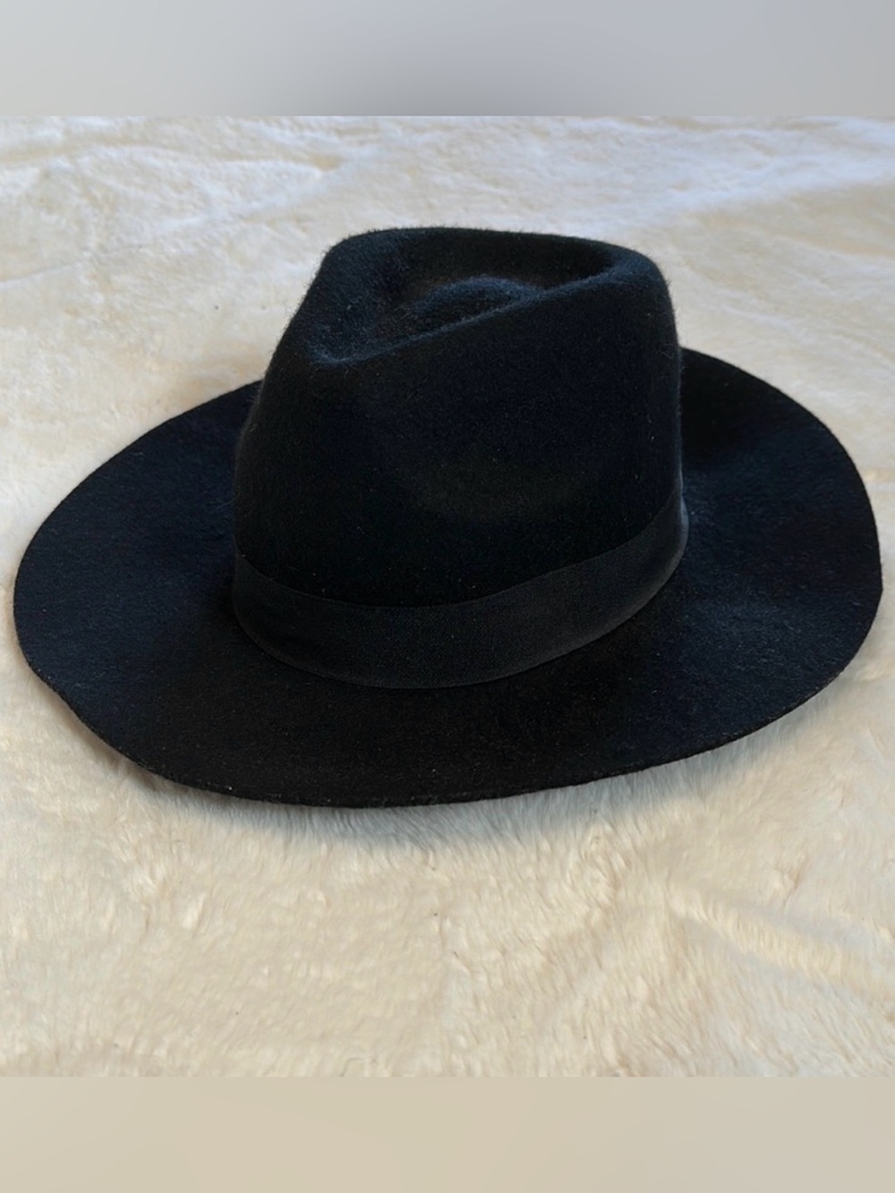 Roots Black Wool Fedora with Band
